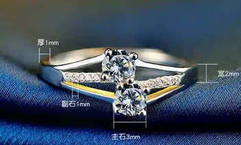 YBB311 S925 Sudraba Gredzens dāma gredzenu zircon gredzenu, kāzu iesaistīšanās dzimšanas dienas svinības dāvanu