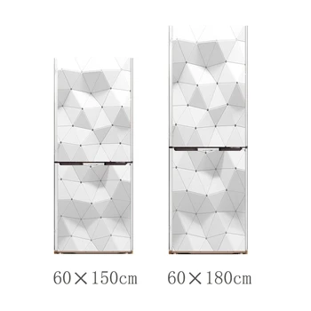 YBX026 Spilgts Efekts Ģeometrijas Modelis Ledusskapis Uzlīmes PVC Ledusskapja Durvis, Virtuves pašlīmējošas Sienas Uzlīmes, Dekori