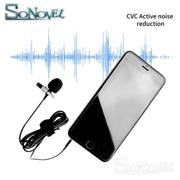 YC-LM10 Tālrunis Audio Video Ierakstīšanas Lavalier Kondensatora Mikrofons iPhone 8 7 6 5 4 4S ipad, Huawei Sumsang HTC kā-LM10