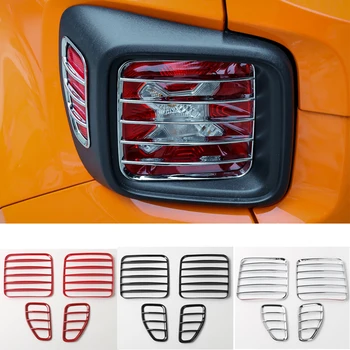 YCCPAUTO 4gab Auto Uzlīme ABS Chrome Aizmugurējie Lukturi Apdare, Rāmis Jeep Renegade 2016+ Piederumi Auto Aizmugures Luktura Vāciņš Melns