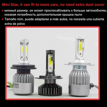 YHKOMS Canbus Auto Lukturu LED H4, H7 3000K 4300K 6500K 8000K LED Spuldze H8, H11 H1, H3 9005 9006 880 881 H27 Auto Gaismas Miglas Lukturi
