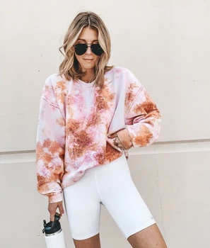 YICIYA rudens 2020. gadam Krāsains, iespiests sieviešu krekls trikotāžas Šiks dāmas streetwear Pamata džemperis ar garām piedurknēm topi outwear