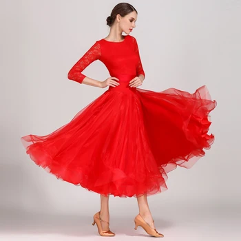YILINFEIER 1855 Mūsdienu Deju Tērpu Sievietēm, Dāmas Dancewear Waltzing Tango Deju Kleitu Balles Tērpu Vakara Puse Kleita