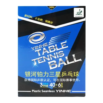 Yinhe 6 gab augstas kvalitātes zils/Sarkans 3-zvaigžņu Seamless40+/ S40+ Vakariņas Kvalitātes Poli galda tenisa Bumbiņas Baltā ITTF Apstiprināta