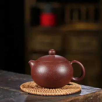 Yixing klasisko tējas katlā, violeta māla Xishi filtrs tējkannas skaistums tējkanna Neapstrādātu rūdu Roku darbs Tējas komplekts autentisks Tie Guanyin Puer 200ml