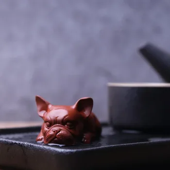 Yixing Violetā Māla Kauslis Suns Tējas Pet Boutique Dzīvnieku Modelis Statuetes Mini Laimīgs Cilvēks Suns Tējas Paplāti Mēbeļu Un Mājas Dekoru Amatniecības