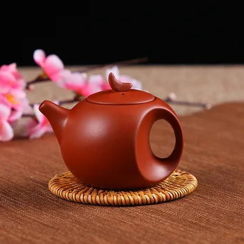 Yixing Violetā Māla Pods Roku Darbs Zhu Māla Tējkannas, Keramikas Tējas Komplekts Mēness Pot, Filtru Mazs Burbulis Tējkanna Ziedu Tējkanna Mājas