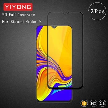 YIYONG 5D Pilna Līme Vāks Stikla Xiaomi Redmi 9 8 Pro Rūdīta Stikla Ekrāna Aizsargs Xiaomi Redmi 9A 9C 8A Redmi9 Stikla