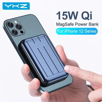 YKZ 15W Bezvadu Magnētisko Jaudas Bankai iPhone 12 Pro Max 20W PD QC 3.0 Ātrās Uzlādes C Veida Portatīvo Extrenal Akumulatora Lādētājs