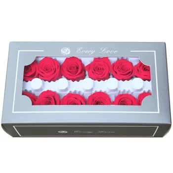 YO CHO 12PCS/Box 3-4cm Roze Mūžīgo Ziedu Konservēti Svaigu Ziedu Sarkanas Rozes Valentīna Diena Dāvanu Kāzu Dekori, Ziedu Sienas DIY