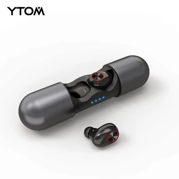 YO8 Super bass Spēlēt 6 stundām Bluetooth 5.0 Austiņas Mini Taisnība TWS Bezvadu Austiņas Ar Dual Mic earbuds viedtālrunis sporta