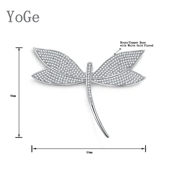 YoGe Kāzu&Puses Rotaslietas, B4182 Modes AAA CZ spāre formas broša