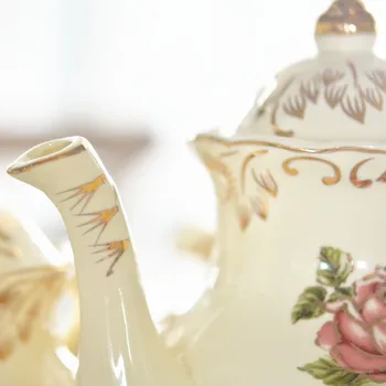 Yolife Ķīniešu Keramikas tējas katlā Kopa Jauki Porcelāna lielu jaudu tējkanna Kāzu Dāvanu