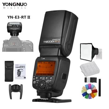 YONGNUO YN600EX-RT II Auto TTL HSS Flash Speedlite + YN-E3-RT II Kontrolieris Trigger Canon 5D3 5D2 7D Mark II 6D 70D 60D utt
