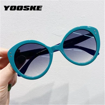 YOOSKE Cat Eye Saulesbrilles Sieviešu Vintage Pārredzamu Slīpums Toņos Cateye, Saules Brilles Modes āra Brilles UV400 Spogulis