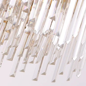 Youlaike Apaļas Zelta Kristāla Lustras Griestu Luksusa Modernās Guļamistabas LED Spīdumi De Cristal Mājas Iekštelpu Apgaismes Ķermeņi
