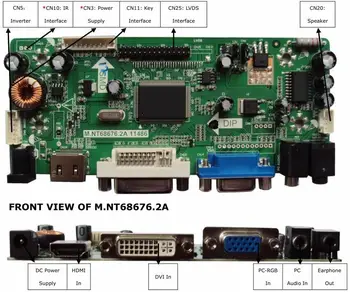 Yqwsyxl Kontroles padomes Monitoru Komplekts LP156WH4(TL)(Q2) LP156WH4-TLQ2 HDMI+DVI+VGA LCD LED ekrānu Kontrolieris Valdes Vadītāja