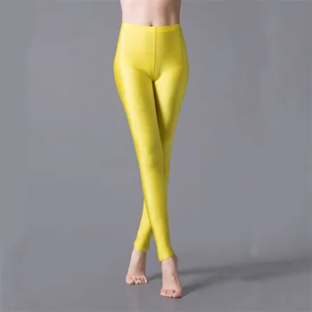 YRRETY Sieviešu Legging Spandex Fitnesa Cieto Konfektes Krāsu Neona Izdilis Augsti Elastīgs Sieviešu Modes Stretch Bikses Treniņu Apģērbi