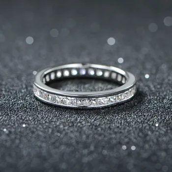 YVV47 S925 Sudraba zircon komplekts lady gredzenu sieviešu priekšlikumu kāzu saderināšanās gredzenu