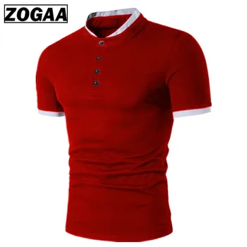 Zagaa Jaunu 2021 Polo Vīriešu Kokvilnas Krekls ar Īsām Piedurknēm Krekls Ikdienas Krekli Vasaras Elpojošs Cietā Vīriešu Polo Krekls Plus Izmērs S-3XL