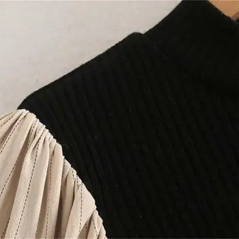 Zatrf sieviešu jauns kritums 2019 modes visu ap apaļu apkakli, krāsa pretbloķēšanas panelis ar garām piedurknēm Džemperis Hoodies 05584912800