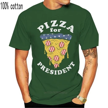 Zaudējis Dieviem Vēlēšanu Amerikāņu Karogu Pica Priekšsēdētāja Mens Grafiskais T Krekls Streetwear Tee Krekls