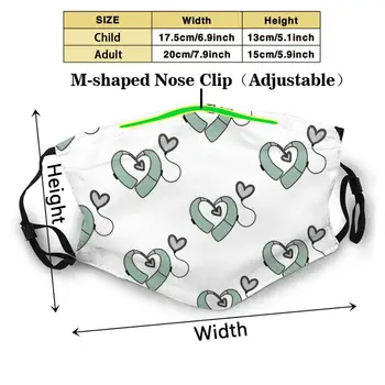 Zaļā Kohleāro Implantu Sirds Nepievelk Putekļus, Nelikv Mutes, Sejas Maska Pm2.5 Filtri Bērnu, Pieaugušo Otoscope Audiology Dzirdes