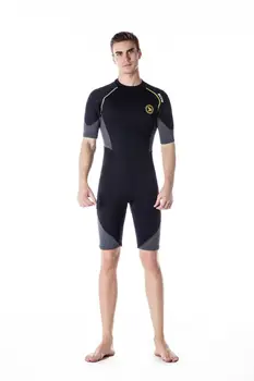 ZCCO 1.5 mm neoprēna Wetsuit Vīriešiem ar īsām piedurknēm Zemūdens niršanas tērps, Snorkeling spearfishing peldkostīmu Sērfošanu Sunproof viens gabals, kas