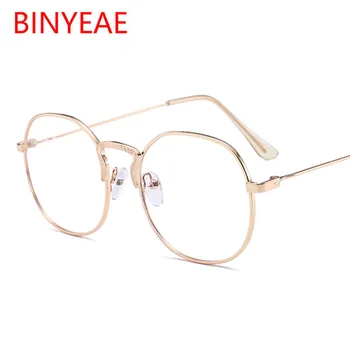 Zelta kārtu, skaidrs, brilles, acu brilles rāmis sievietēm, vīriešiem brilles caurspīdīgu kārtu modes nerd tuvredzība optisko korejas brilles oculos