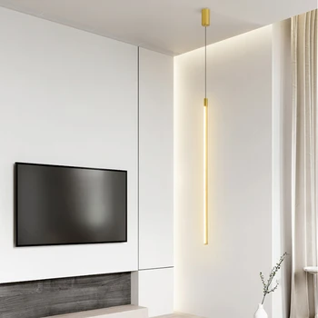 Zelta/Melnā Modernu LED pendant lustra, lai Ēdamistaba virtuves Minimālisma Mājas apgaismojums lustra Karājas armatūra Ac110-220V
