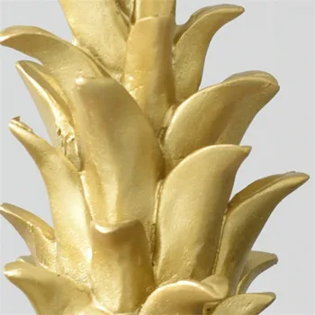 Zelta Sveķu Ananāsu Rotājumu Ziemeļvalstu Mājas Galda Dekorēšana Miniatūras Figūriņas Dzīvo Jamo Istabu Vīna Skapis Logu Augļu Shap Amatniecības