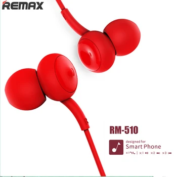 Zemākās cenas Remax 510 Austiņas Touch Mūzikas Vadu Austiņas Trokšņu Slāpēšanas Austiņas Par iPhone Xiaomi Mobilais tālrunis