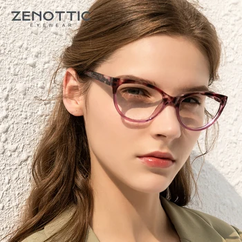 ZENOTTIC 4gab Cat Eye Lasīšanas Brilles Sievietēm Vintage Skaidrs, Lēcas, Brilles Hyperopia 4 1 Iepakojums Lasīšanas Brilles Brilles