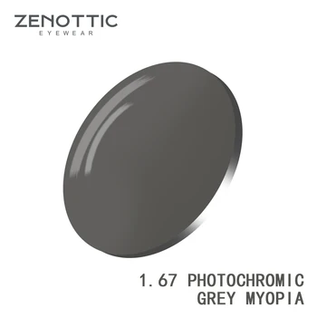 ZENOTTIC Anti Zilā Gaisma Photochromic Sērijas 1.61 1.56 1.67 Recepšu Lēcas CR-39 Sveķu Asfēriskie Brilles Tuvredzība UV400 Objektīvs