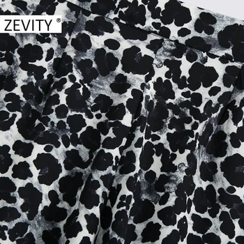 Zevity Jaunā sieviešu vintage dzīvnieku tekstūra drukāšanas casual slim Bermuda Šorti dāmas pogas šiks karstā bikses pantalone cortos P916