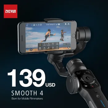 Zhiyun Gluda 4 3 Ass Gimbal Steadicam Stabilizators iPhone X 8 Gopro Hero 5 SJCAM SJ7 Xiaomi Yi 4k action camera