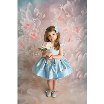 Ziedi Abstrakts Tekstūra, Bērnu Dzimšanas Dienu Mākslas Fotogrāfijas Fons, Eļļas Glezna Ziedu Jaundzimušo Portreta Fotogrāfijā Fona