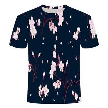 Ziedu t-krekls vīriešiem ziedu t-krekls hip hop t-krekls brid 3d druka, t-krekls atdzist vīriešu un sieviešu apģērbu ikdienas topi, sviedru krekls krekls
