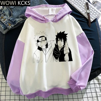 Ziemas Naruto Uchiha Itachi Anime Hip Hop Pelēkā Vārna Gothic Pulovers Streetwear Goth Drēbes Ar Garām Piedurknēm Sievietēm, Hoodies Sporta Krekls