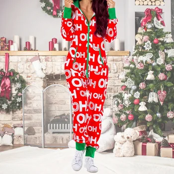 Ziemas Sieviete ir Plus Lieluma Kapuci Ziemassvētku Mājās Pidžamā Viens Gabals Pieaugušo Onesie Sieviešu Supermens Naktsveļu Jumpsuit Sleepwear