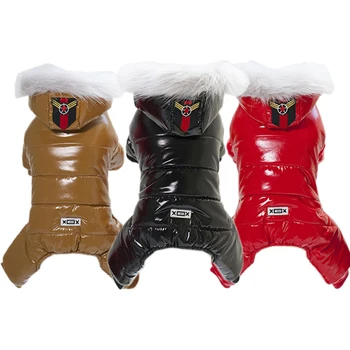 Ziemas Siltā Pet Suns Kapuci Mētelis Žaketes Ūdensizturīgs Suņu Apģērbu Maziem Suņiem Chihuahua Apģērbu Kucēns, Cat (Dungriņi) Pet Produkti