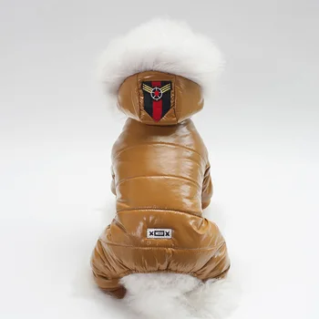 Ziemas Siltā Pet Suns Kapuci Mētelis Žaketes Ūdensizturīgs Suņu Apģērbu Maziem Suņiem Chihuahua Apģērbu Kucēns, Cat (Dungriņi) Pet Produkti