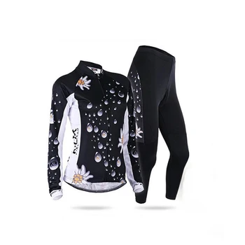 Ziemas siltā velo apģērbi Sievietēm, Siltuma Vilnas velo apģērbs, komplekts 2020. gadam velosipēdu jersey sporta tērps Dāmas trisuit maillot kleita