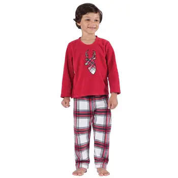 Ziemas Siltā Ģimenes Atbilstošas Ziemassvētku Pidžamu Komplekts Sievietēm, Bērnu Bērni Apakšā Svītrainām Briežu Drukāšanas Topi, T Krekls Sleepwear
