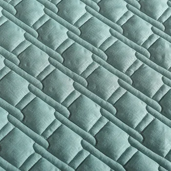 Ziemas stepēts Aprīkots lapa iestatīt stabilu režģi, Matēts kokvilnas 3D elastīgs lapu ar gumijas siltas gultas veļa 1pc matrača segtu sabiezēt