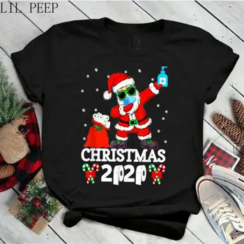 Ziemassvētku 2020. gadam Smieklīgi Santa Claus Kawaii Mens/sieviete, T Krekls Vasaras Modes Smieklīgi Izdrukāt Ulzzang Stila Apaļu Kakla Topi