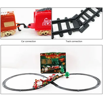 Ziemassvētku Elektrisko Dzelzceļu, Auto, Vilcienu, Rotaļlietas, Bērnu Elektriskās Rotaļlietas Dzelzceļa Vilcienu Uzstādīt Sacīkšu Ceļu Transporta Ēkā Divi stili,