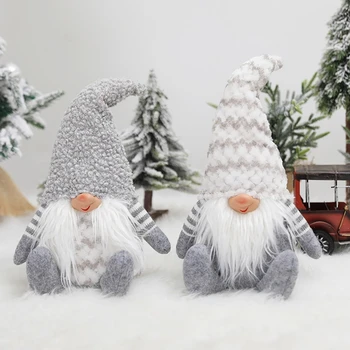 Ziemassvētku Elf Apdare Roku Darbs Plīša Sēž Gnome Zviedrijas Tomte Rotaļlietas Ornaments