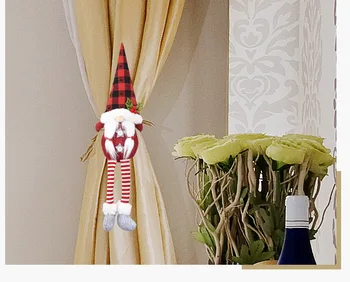 Ziemassvētku Loga Dekorācijas, Aizkaru Sprādze Cute zviedrijas Gnome Lelle Aizkaru Klipu Savienošanas Āķis Mājas Brīvdienu Apdare