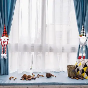 Ziemassvētku Loga Dekorācijas, Aizkaru Sprādze Cute zviedrijas Gnome Lelle Aizkaru Klipu Savienošanas Āķis Mājas Brīvdienu Apdare